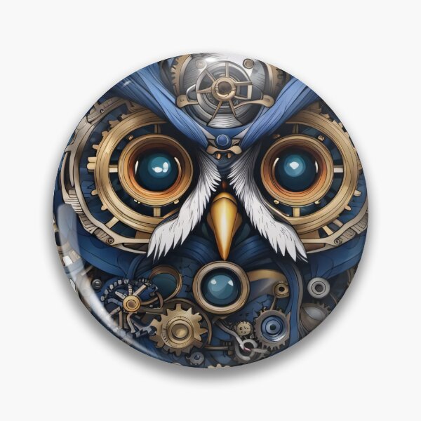 Item preview, Mecha Owl - Futuristic Avian Wonder in Mechanical Splendor designed and sold by DimHel2.