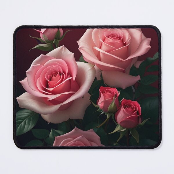 Item preview, Serene Roses In Delicate Hues Of Red, Pink, And White, Their Gentle Presence Evoking A Sense Of Tranquility And Charm, Adding A Touch Of Elegance To Any Setting, Ai Generated Art designed and sold by AiGens.