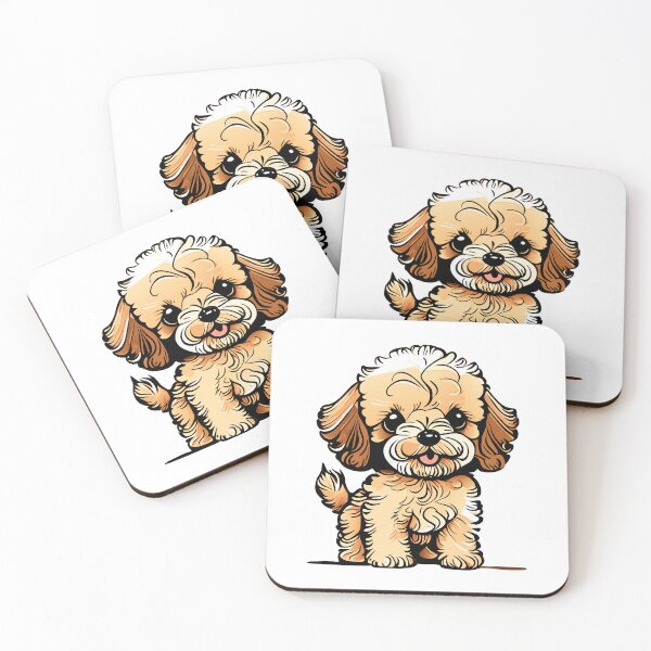 Item preview, Cute Dogs, miniature-poodle, Room Decor, Set of Art Prints, Puppies Art, Art Prints designed and sold by ArchieDid.