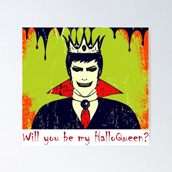 Item preview, Will You Be My HalloQueen? Halloween Vampire Pun designed and sold by SamJanner.
