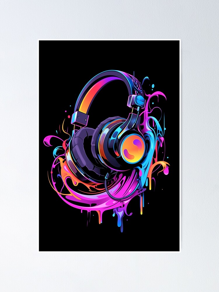 【おまけ付】 Headphones dj music, culture, urban cool, - アート・デザイン・音楽