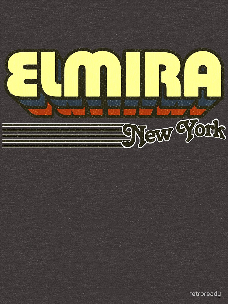 "Elmira, New York Retro Stripes" Tshirt by retroready Redbubble