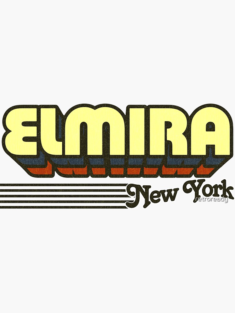 "Elmira, New York Retro Stripes" Sticker for Sale by retroready