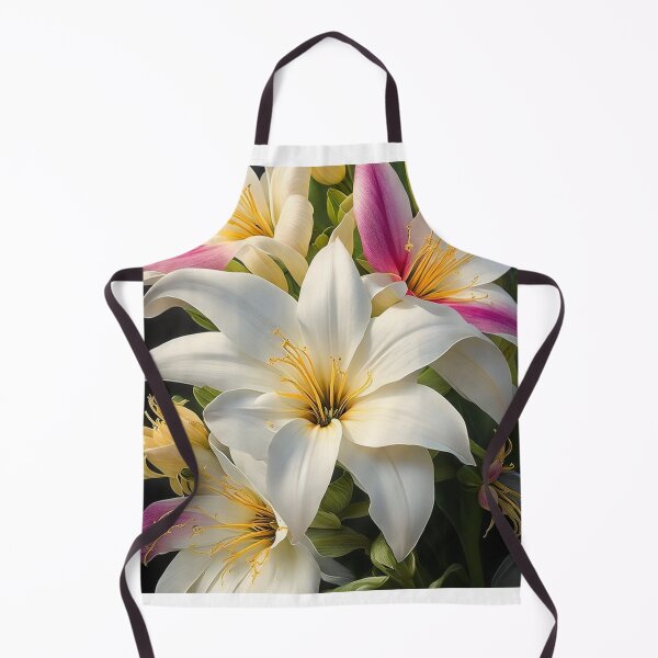 Item preview, An Arrangement Of Elegant Lilies, Their Petals Adorned In Shades Of White, Yellow, And Pink, Creating A Harmonious Blend Of Colors That Symbolizes Purity, Happiness, And Grace, Ai Generated Art designed and sold by AiGens.