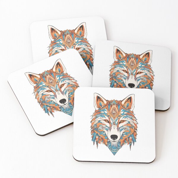 Item preview, Tribal wolf designed and sold by hamishby.