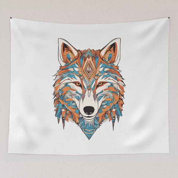 Item preview, Tribal wolf designed and sold by hamishby.