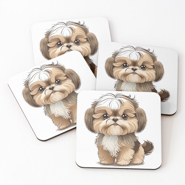 Item preview, Cute Dogs, lhasa-apso, Room Decor, Set of Art Prints, Puppies Art, Art Prints designed and sold by ArchieDid.