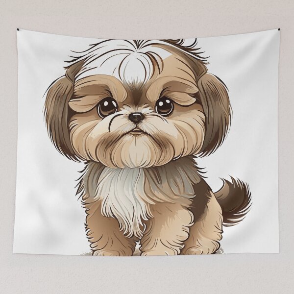 Item preview, Cute Dogs, lhasa-apso, Room Decor, Set of Art Prints, Puppies Art, Art Prints designed and sold by ArchieDid.