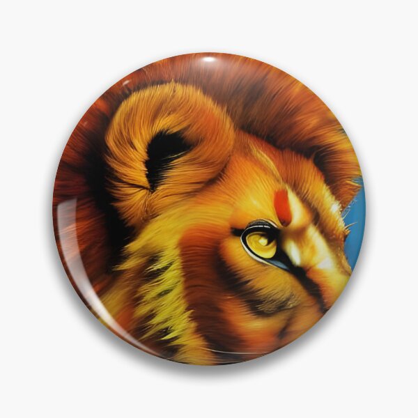 Item preview, Red Lion with Mohawk, Ai Generated Art  designed and sold by ACC .