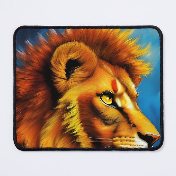 Item preview, Red Lion with Mohawk, Ai Generated Art designed and sold by ACC .