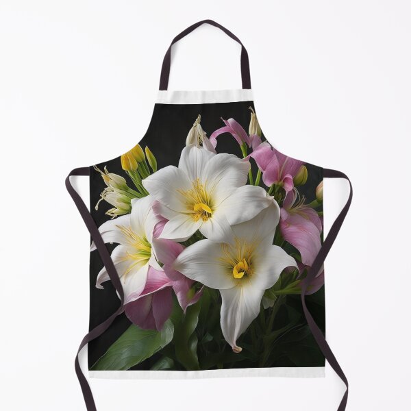 Item preview, A Bouquet Of Elegant Lilies, Their Petals Displaying A Palette Of White, Yellow, And Pink, Exuding Sophistication And Charm With Their Graceful Form And Subtle Fragrance, Ai Generated Art designed and sold by AiGens.