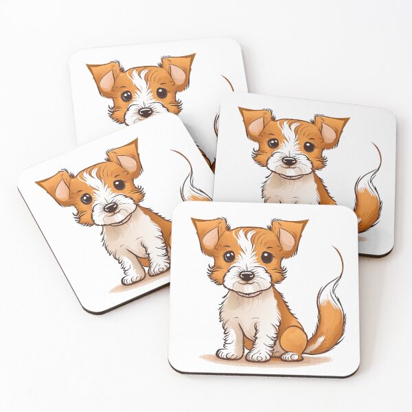 Item preview, Cute Dogs, fox-terrier, Room Decor, Set of Art Prints, Puppies Art, Art Prints, designed and sold by ArchieDid.