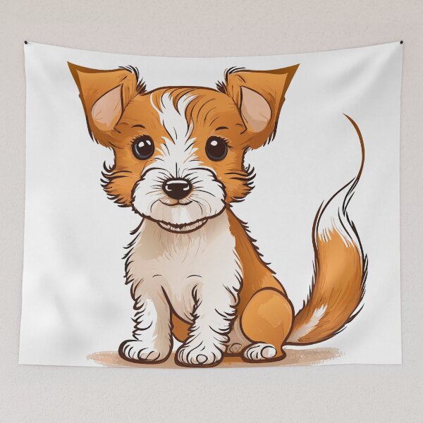 Item preview, Cute Dogs, fox-terrier, Room Decor, Set of Art Prints, Puppies Art, Art Prints, designed and sold by ArchieDid.