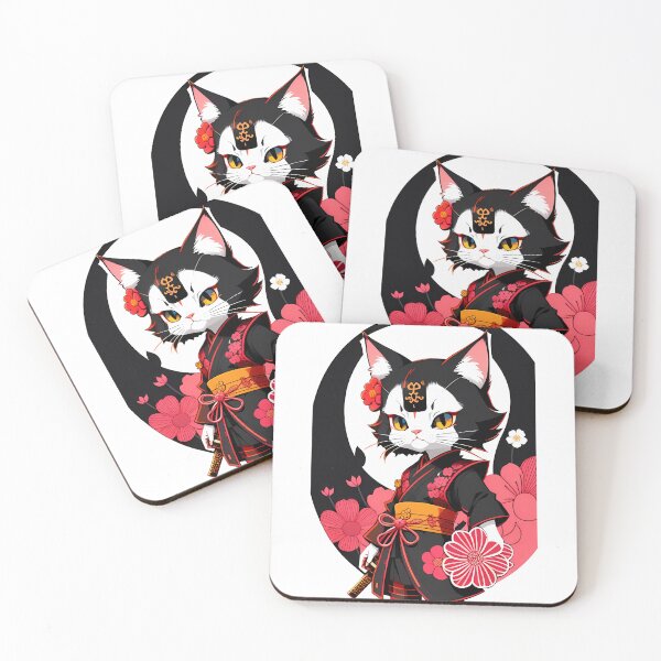 Item preview, Paws and Petals - Samurai Cat designed and sold by Mechanical-Artt.