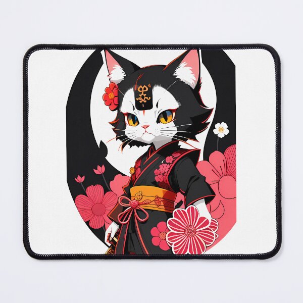 Item preview, Paws and Petals - Samurai Cat designed and sold by Mechanical-Artt.