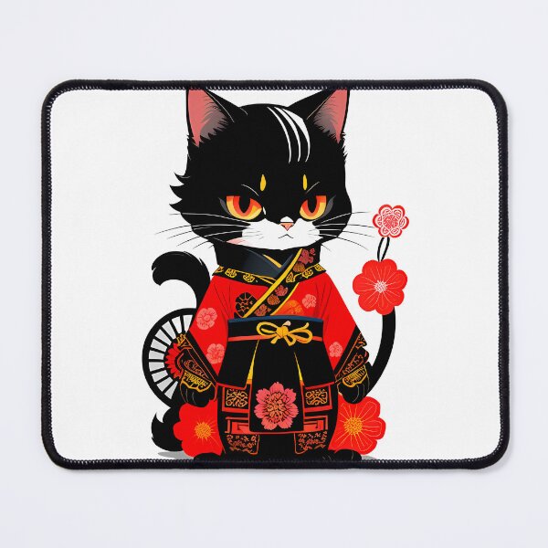 Item preview, Feline Flower Affair Samurai Cat designed and sold by Mechanical-Artt.