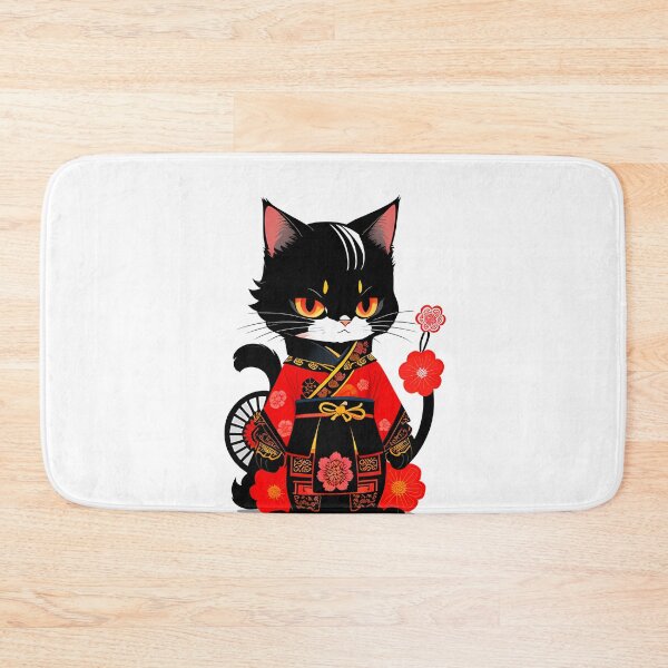 Item preview, Feline Flower Affair Samurai Cat designed and sold by Mechanical-Artt.