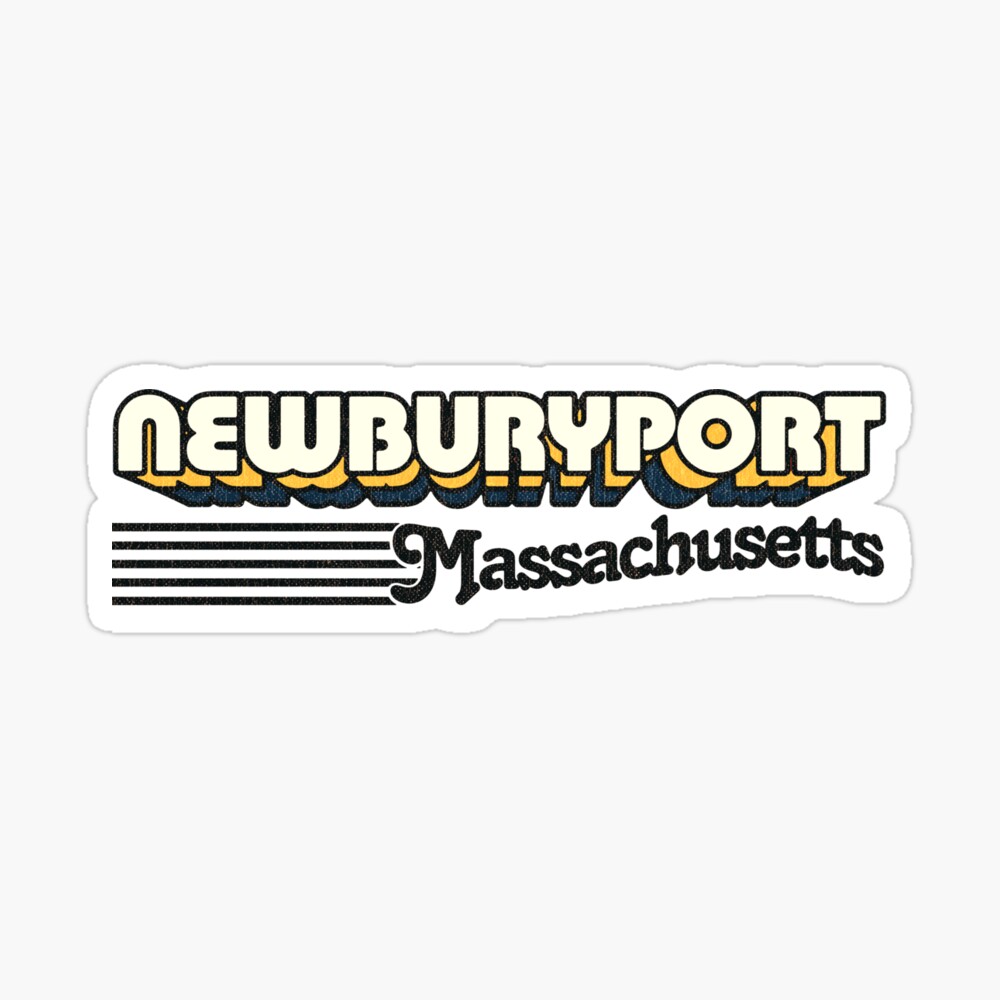 Newburyport, Massachusetts | Retro Stripes Sticker