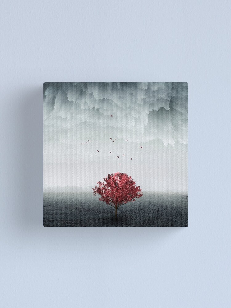 Thumbnail 1 of 3, Canvas Print, The Red Tree ll designed and sold by DyrkWyst.