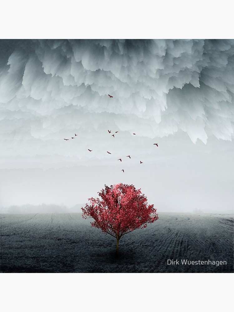 Thumbnail 3 of 3, Canvas Print, The Red Tree ll designed and sold by DyrkWyst.