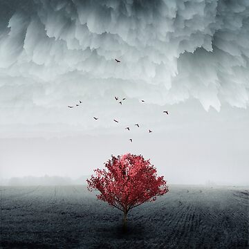 Artwork thumbnail, The Red Tree ll by Dyrk Wyst Redbubble Shop