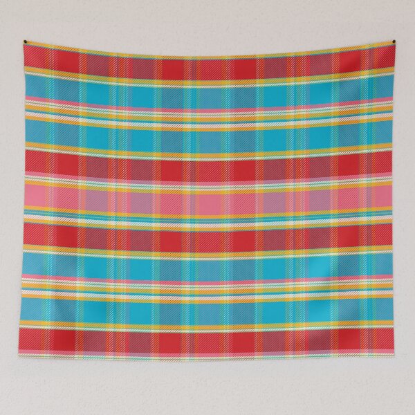Item preview, Kids Fantasia Tartan Red Pink Blue designed and sold by Claudia S. Design.