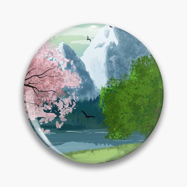 Item preview, Spring Mountain Scene designed and sold by designs-by-ann.