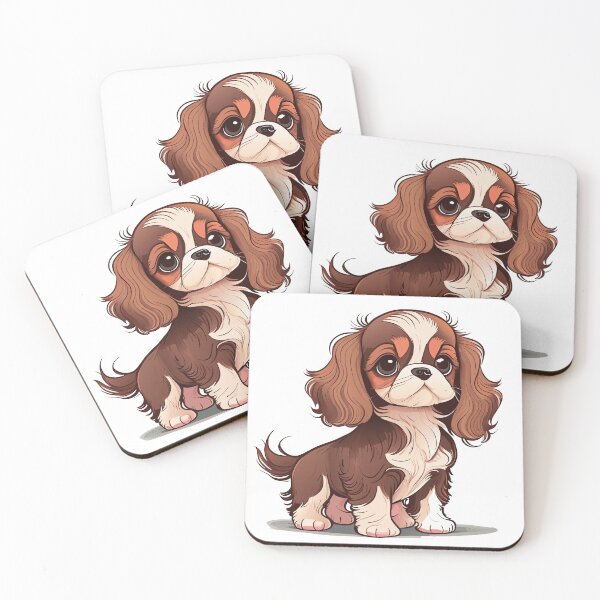 Item preview, Cute Dogs, cavalier-king-charles-spaniel, Room Decor, Set of Art Prints, Puppies Art, Art Prints, designed and sold by ArchieDid.