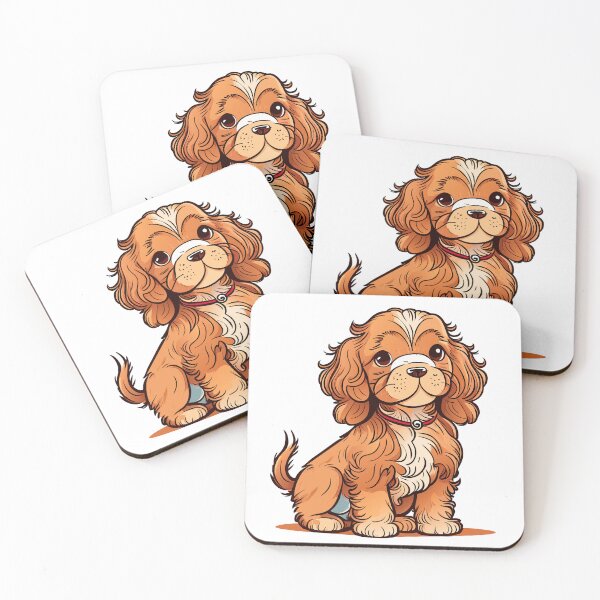 Item preview, Cute Dogs, cocker-spaniel, Room Decor, Set of Art Prints, Puppies Art, Art Prints, designed and sold by ArchieDid.