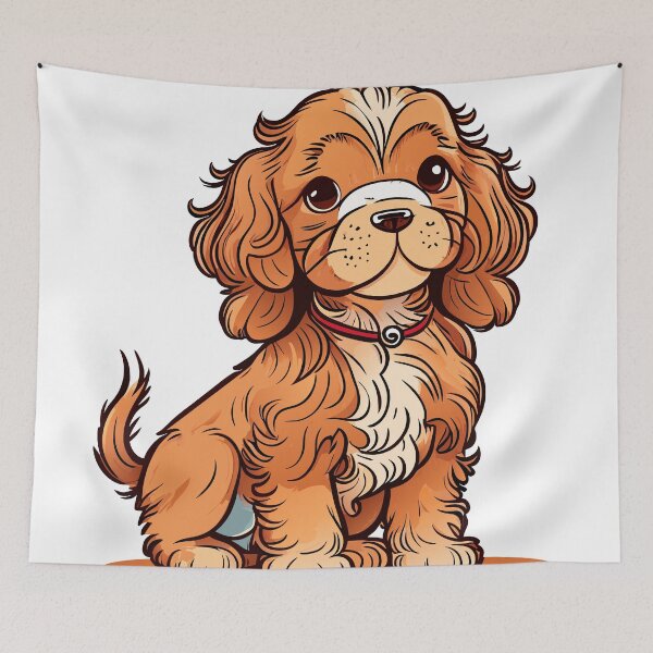 Item preview, Cute Dogs, cocker-spaniel, Room Decor, Set of Art Prints, Puppies Art, Art Prints, designed and sold by ArchieDid.