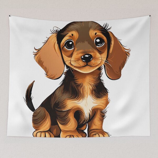 Item preview, Cute Dogs, dachshund, Room Decor, Set of Art Prints, Puppies Art, Art Prints, designed and sold by ArchieDid.
