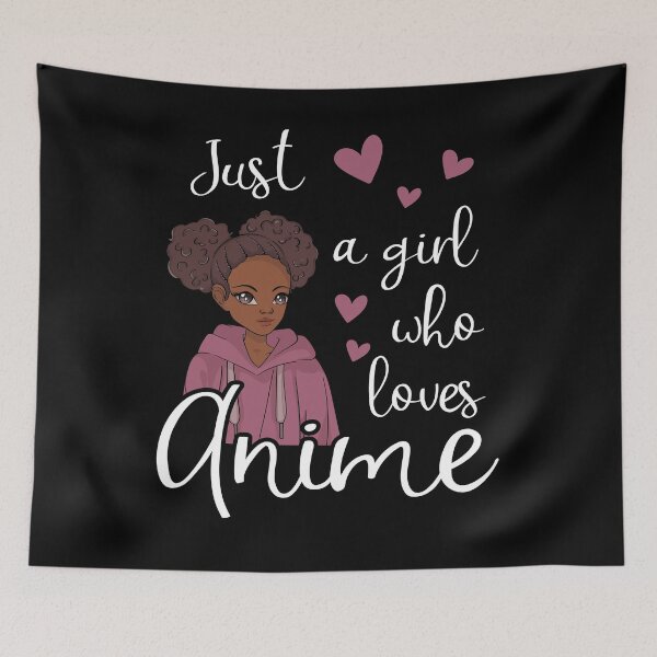 Aperçu de l'œuvre Juste une fille qui aime l'anime afro-américain créée et vendue par gogo-jr.