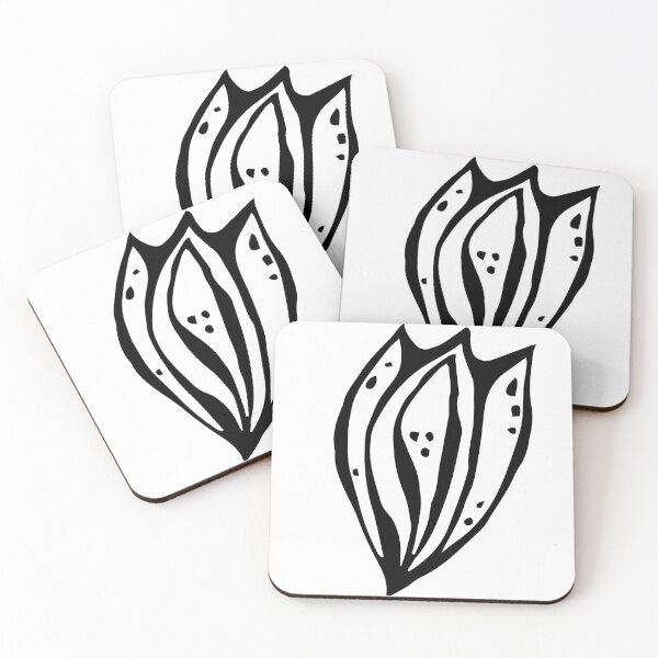 Item preview, Abstract Lines Botanical Seedpod Garden Plant Black White Hand Drawn Seed Minimal Modern designed and sold by dashaporoshina.