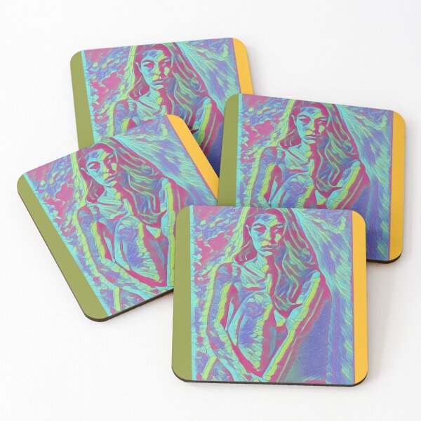 Item preview, Semi-abstract digital painting of female nude model designed and sold by pulchritude560.