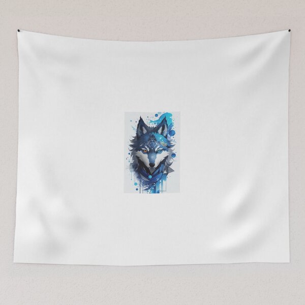 Item preview, blue wolf designed and sold by HAMDY-art.