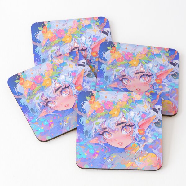 Item preview, Soft Pastel Nature Elf with Flower Crown designed and sold by bubblegoth.