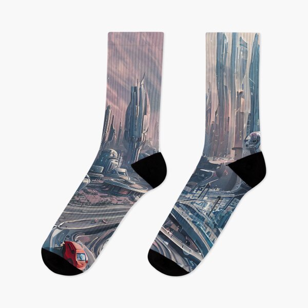 Item preview, Vintage-futuristic cityscape in space designed and sold by ArthurVandelay.