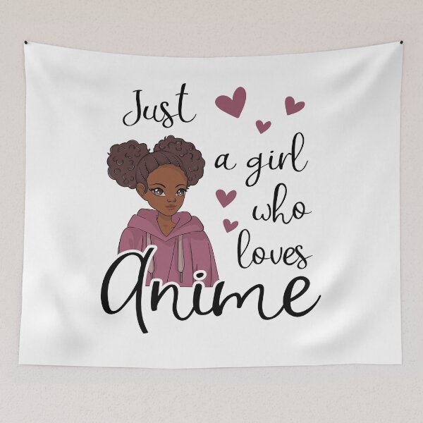 Aperçu de l'œuvre Juste une fille qui aime l'anime afro-américain créée et vendue par gogo-jr.