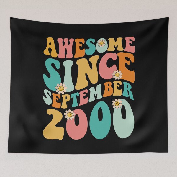 Item preview, Awesome Since September 2000 | Made In 2000 | Retro Groovy Birthday designed and sold by Christina-grich.