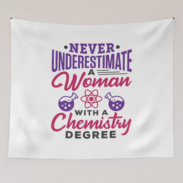 Item preview, Never Underestimate a Woman with a Chemistry Degree designed and sold by jaygo.