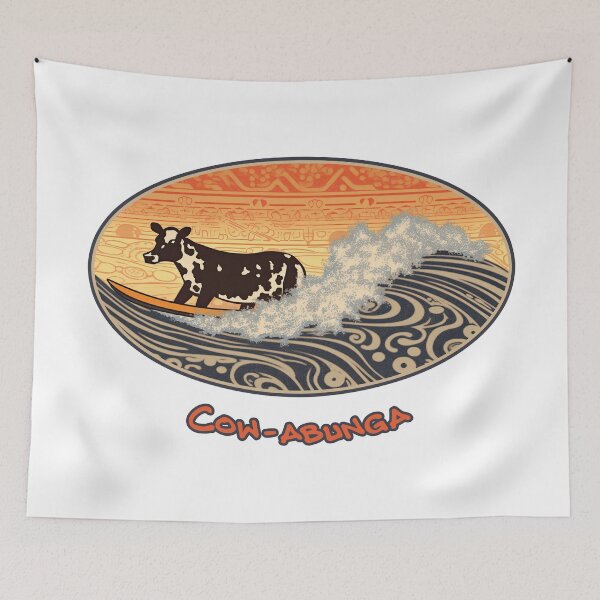 Item preview, Cow-abunga! designed and sold by Mythic Legends Digital.