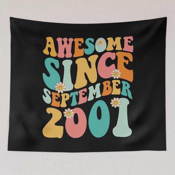 Item preview, Awesome Since September 2001 | Made In 2001 | Retro Groovy Birthday designed and sold by Christina-grich.