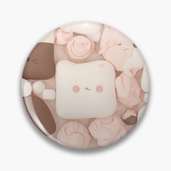 Artikelvorschau, Kawaii Marshmallow-Muster Hellbraunes Muster entworfen und verkauft von Theo-B.
