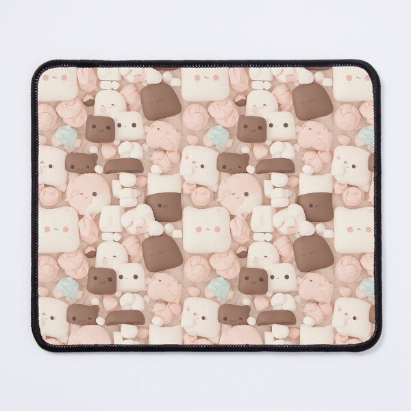 Item preview, Kawaii Marshmallow Pattern Tan Pattern designed and sold by Theo-B.