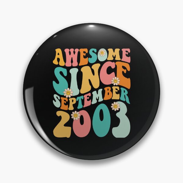 Item preview, Awesome Since September 2003 | Made In 2003 | Retro Groovy Birthday designed and sold by Christina-grich.