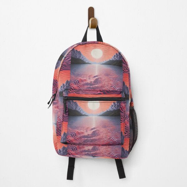 Item preview, Candy Sunset: Pink Sea and Orange Sky in Op Art Style designed and sold by Moisky Art.