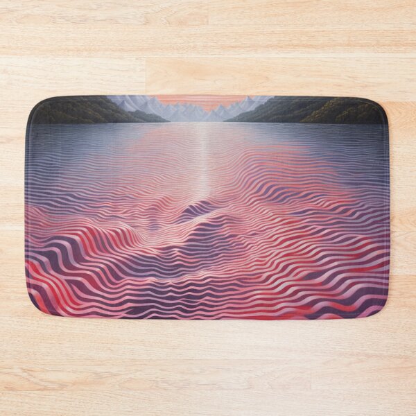 Item preview, Candy Sunset: Pink Sea and Orange Sky in Op Art Style designed and sold by Moisky Art.