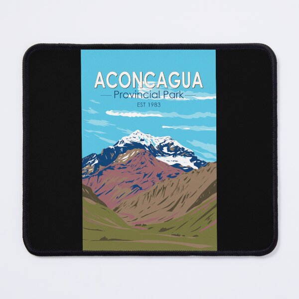 Item preview, Aconcagua Provincial Park Argentina Travel Art Vintage designed and sold by KrisSidDesigns.