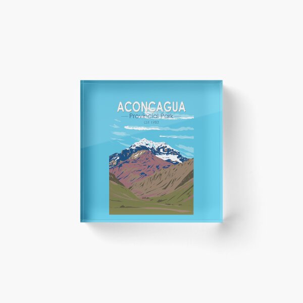 Item preview, Aconcagua Provincial Park Argentina Travel Art Vintage designed and sold by KrisSidDesigns.