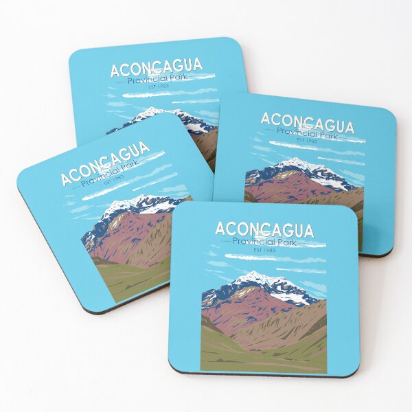 Item preview, Aconcagua Provincial Park Argentina Travel Art Vintage designed and sold by KrisSidDesigns.
